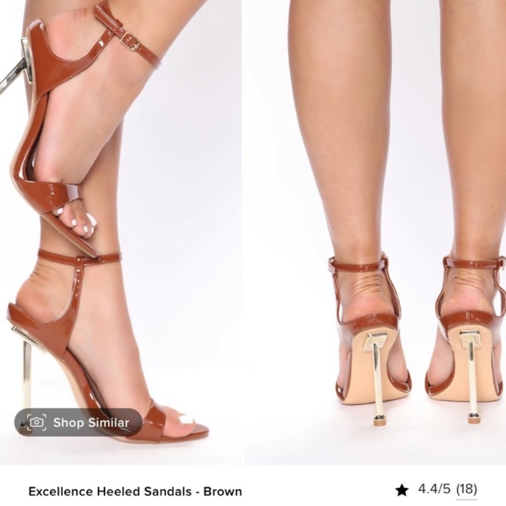 Fashion Nova Brown Patent Heels